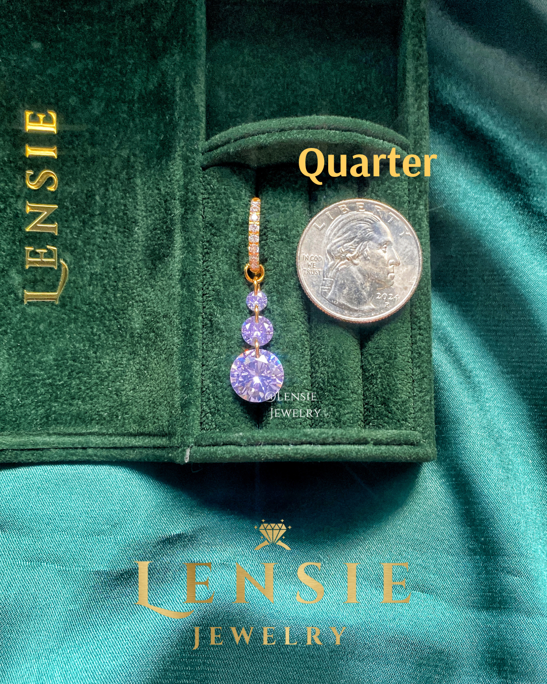 Alexandrite June Birthstone Sparkling 5A Zircon Hoop Earrings – Handmade Jewelry